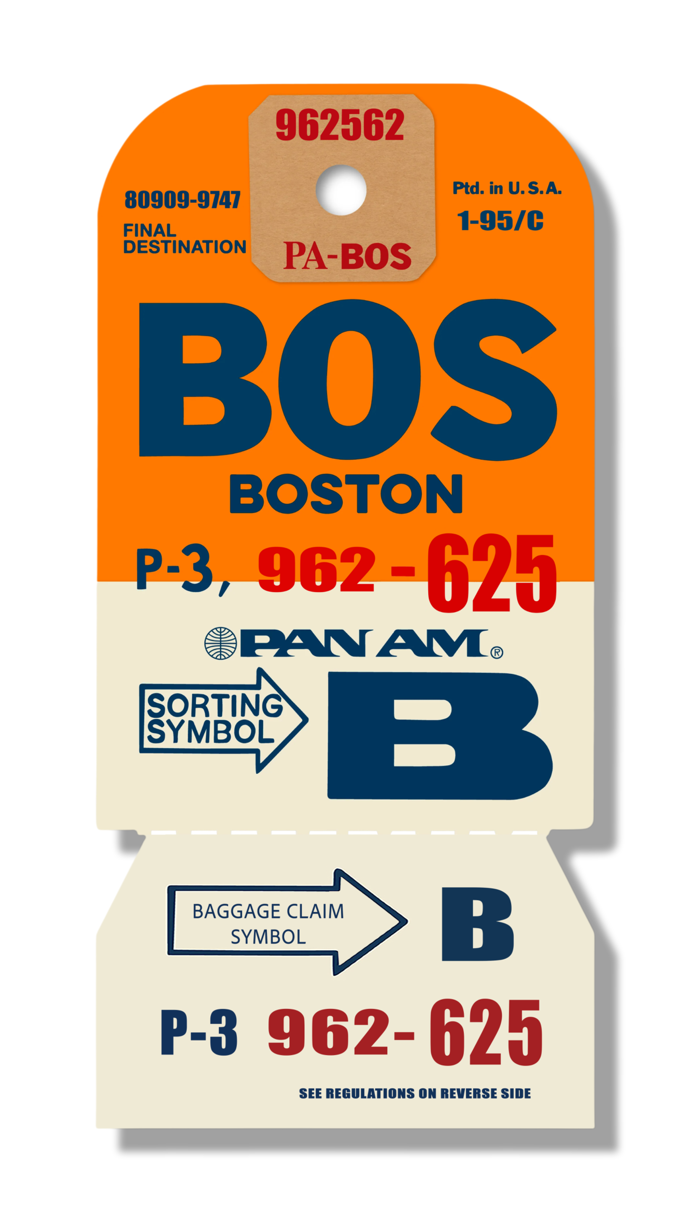 BOSTON VINTAGE LUGGAGE TAG