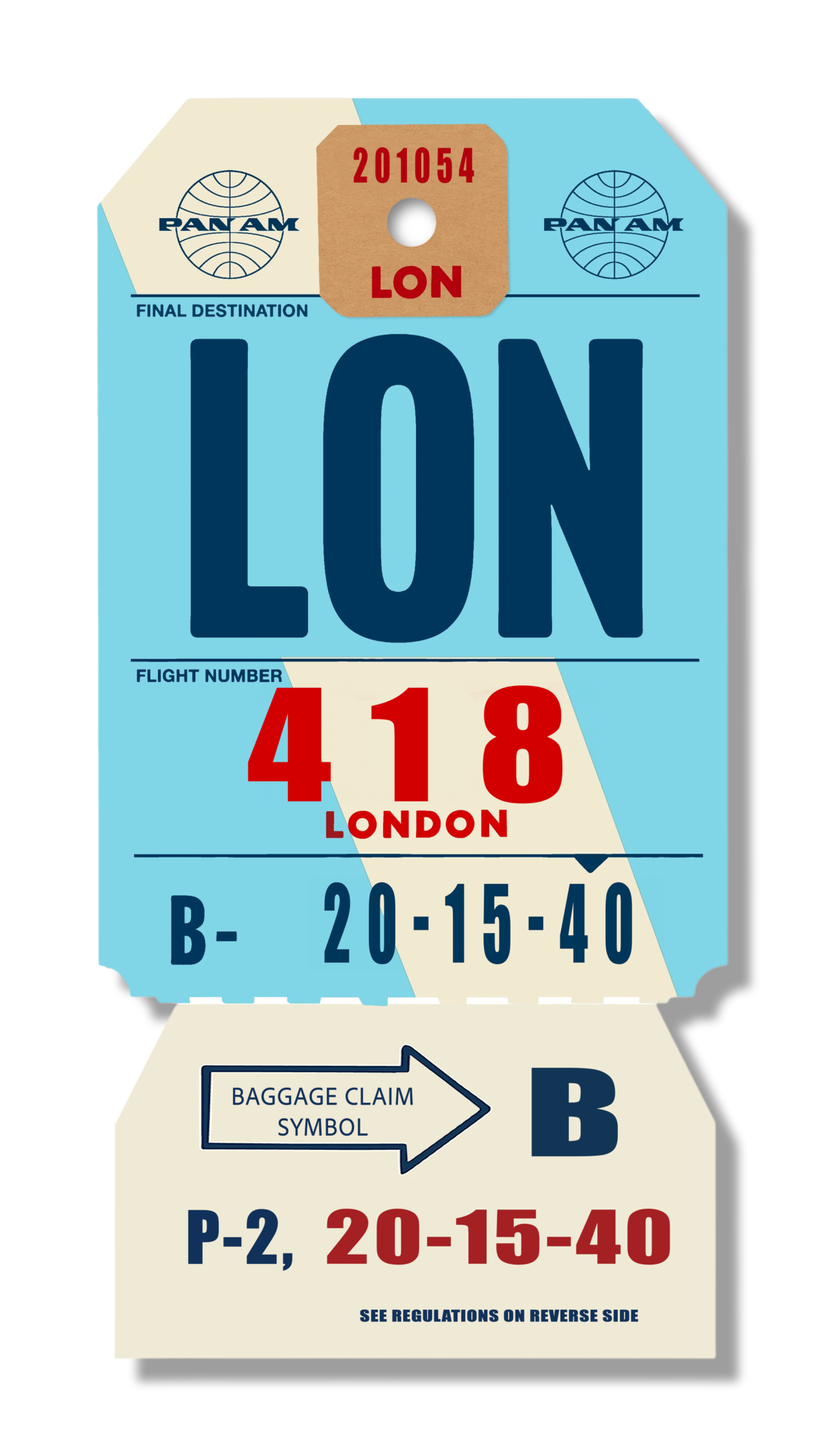 LONDON VINTAGE LUGGAGE TAG