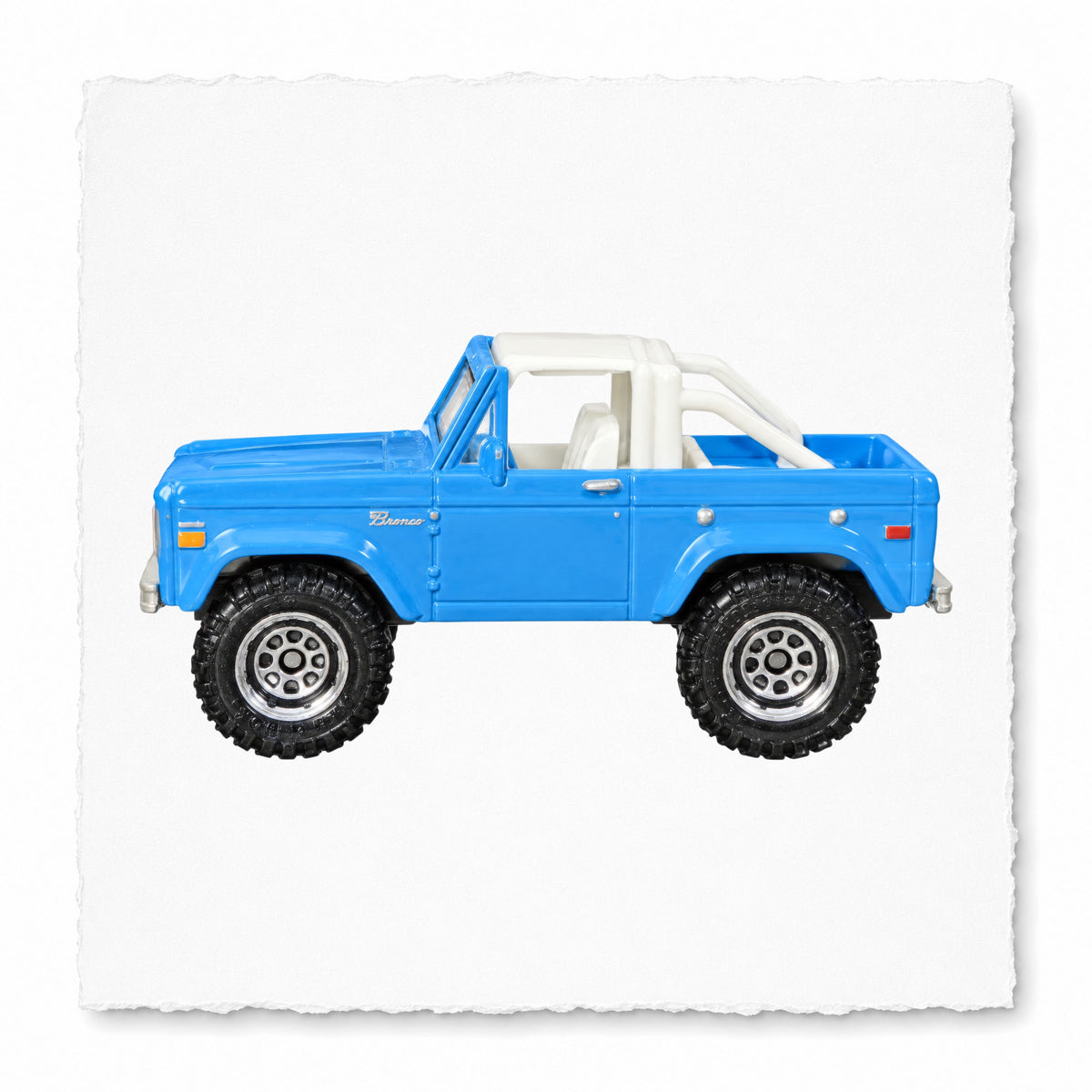 light blue bronco square
