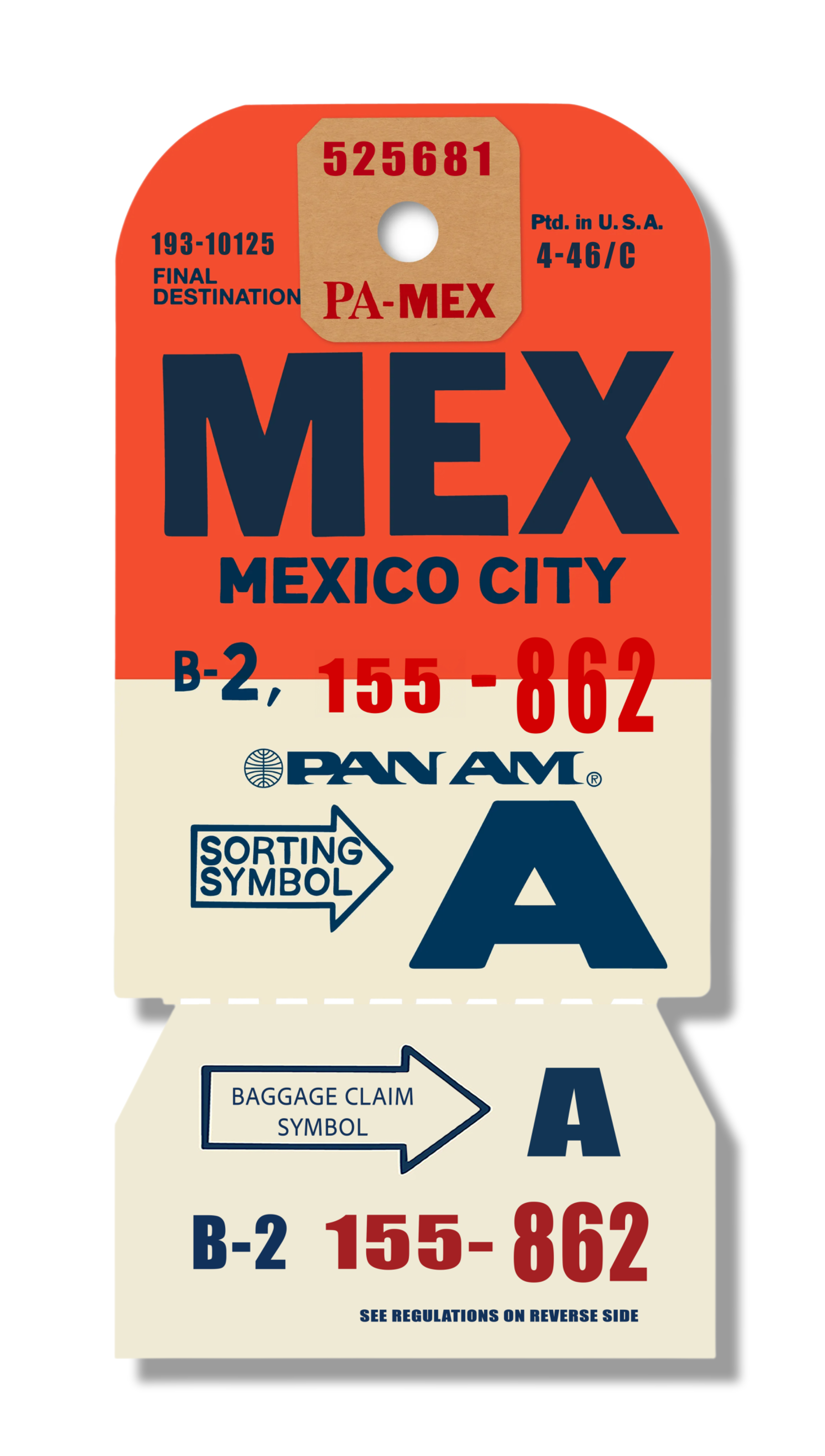 MEXICO CITY VINTAGE LUGGAGE TAG