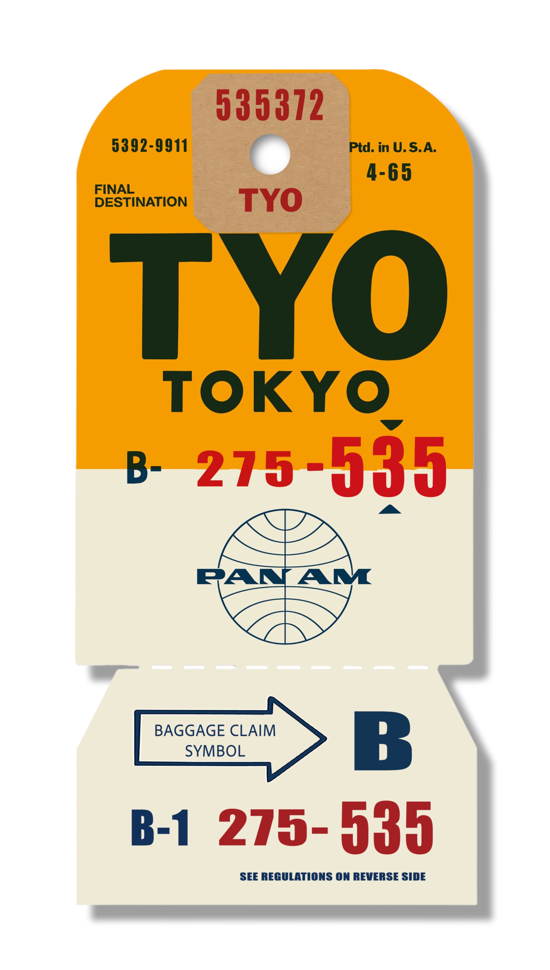 TOKYO VINTAGE LUGGAGE TAG